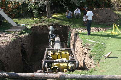 Pipe boring Under the Road
